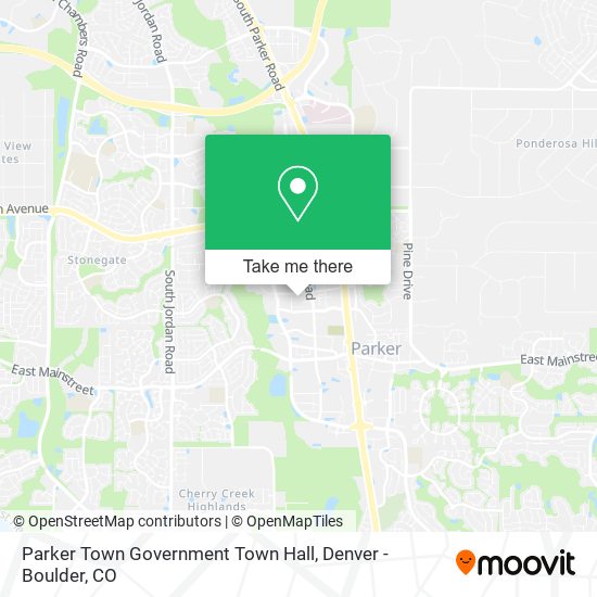 Parker Town Government Town Hall map