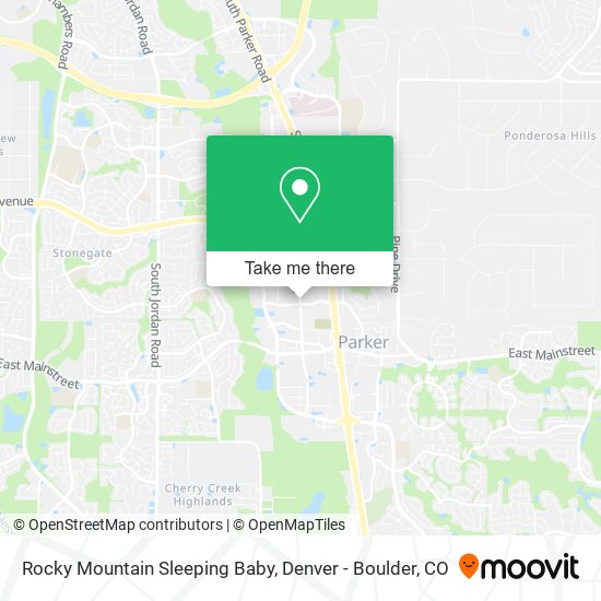 Rocky Mountain Sleeping Baby map