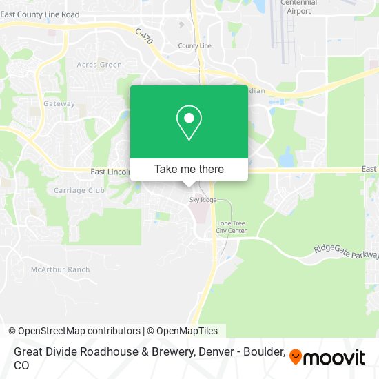 Mapa de Great Divide Roadhouse & Brewery