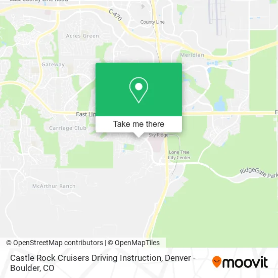 Mapa de Castle Rock Cruisers Driving Instruction