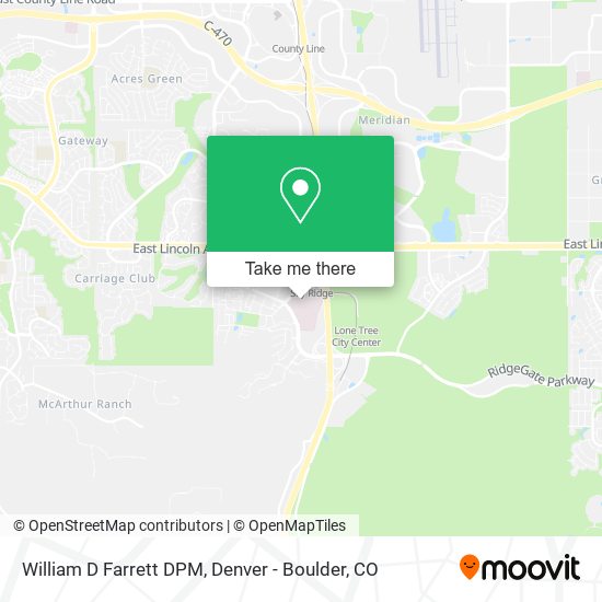 Mapa de William D Farrett DPM