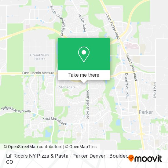 Mapa de Lil' Ricci's NY Pizza & Pasta - Parker