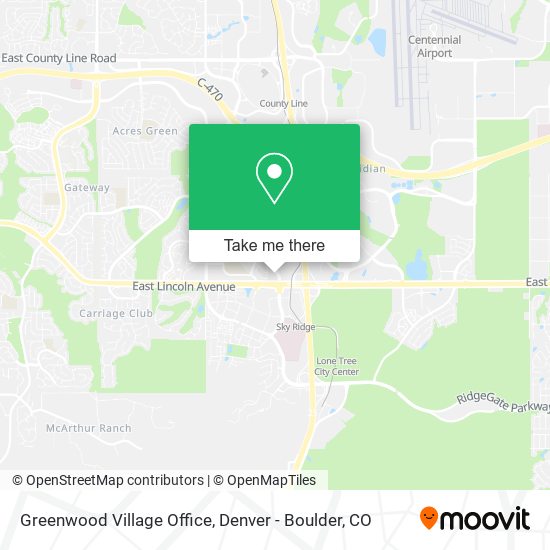 Mapa de Greenwood Village Office