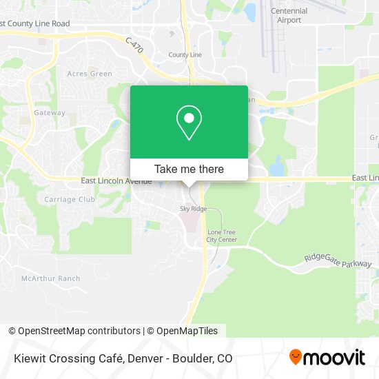 Kiewit Crossing Café map