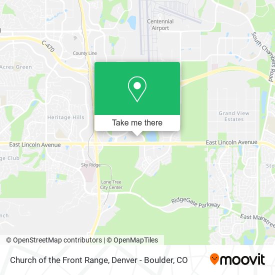 Church of the Front Range map