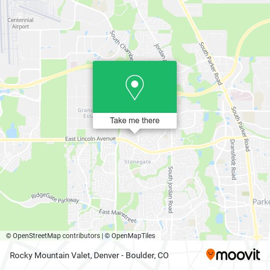 Rocky Mountain Valet map