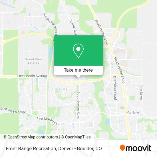 Front Range Recreation map