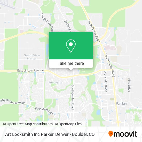 Art Locksmith Inc Parker map