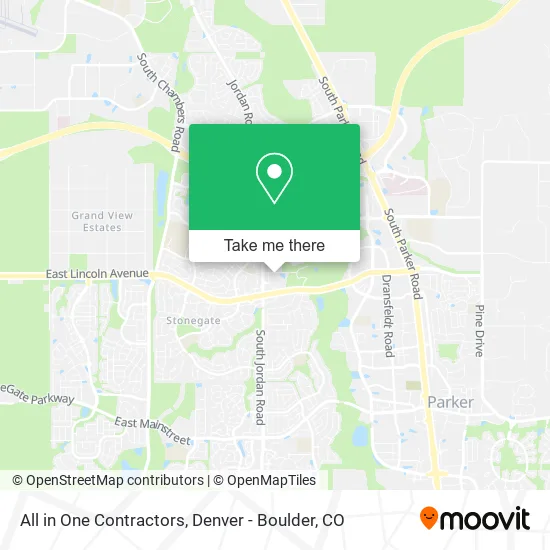 All in One Contractors map