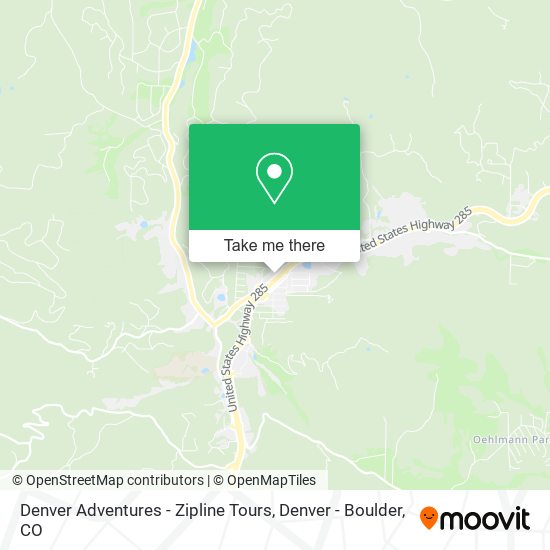 Denver Adventures - Zipline Tours map