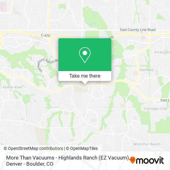More Than Vacuums - Highlands Ranch (EZ Vacuum) map