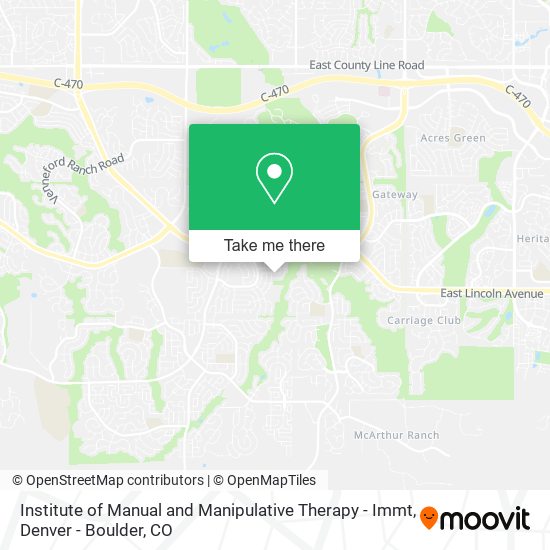 Institute of Manual and Manipulative Therapy - Immt map