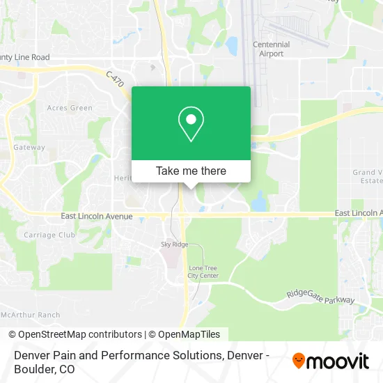 Denver Pain and Performance Solutions map
