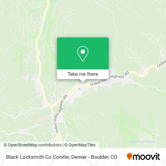 Black Locksmith Co Conifer map
