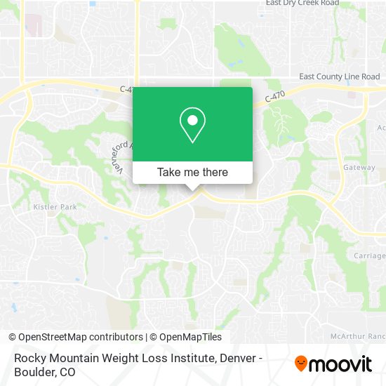 Mapa de Rocky Mountain Weight Loss Institute