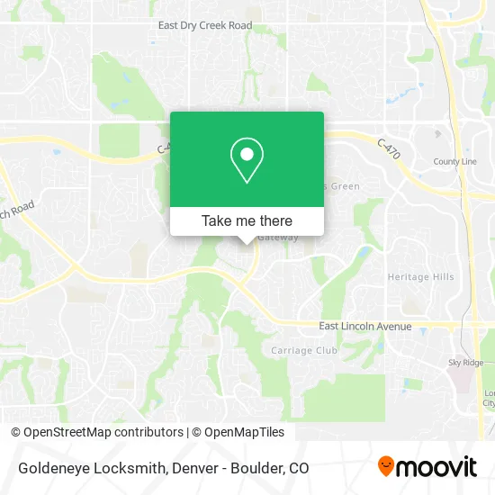 Goldeneye Locksmith map