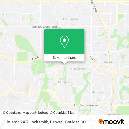 Littleton 24-7 Locksmith map