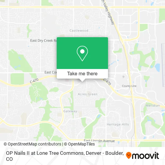 OP Nails II at Lone Tree Commons map