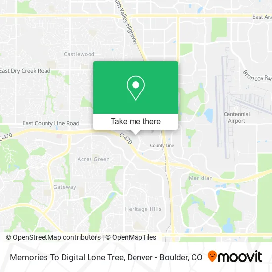 Memories To Digital Lone Tree map