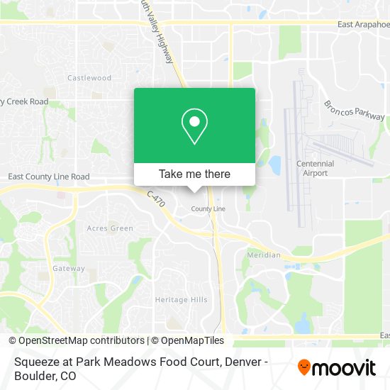 Squeeze at Park Meadows Food Court map