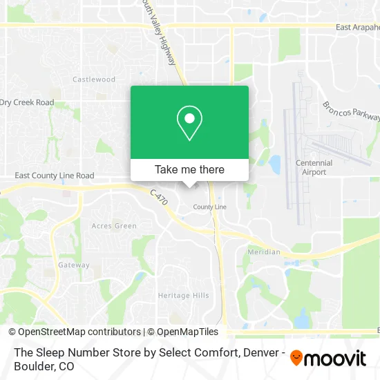 The Sleep Number Store by Select Comfort map