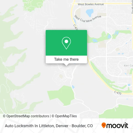 Auto Locksmith In Littleton map