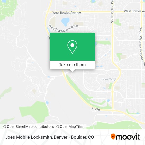 Joes Mobile Locksmith map