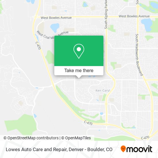 Lowes Auto Care and Repair map