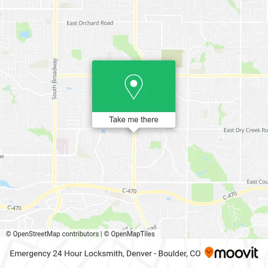 Emergency 24 Hour Locksmith map