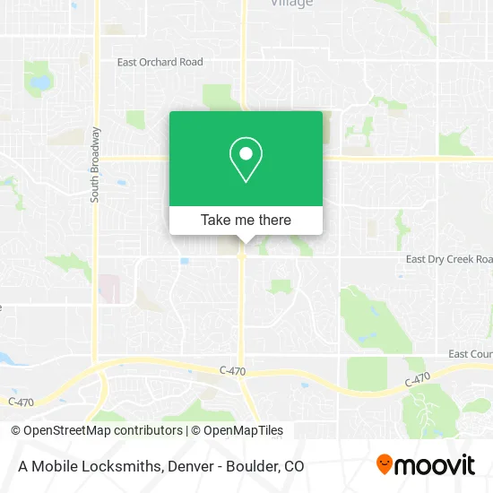 A Mobile Locksmiths map