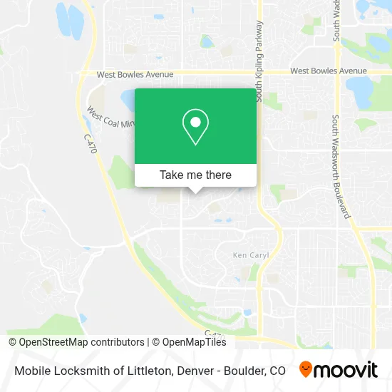 Mobile Locksmith of Littleton map