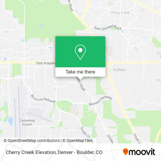 Cherry Creek Elevation map