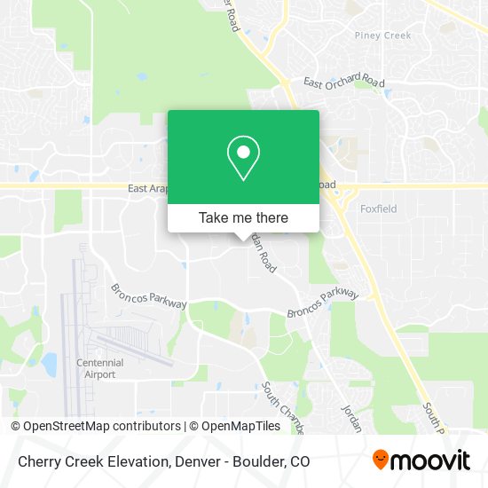 Cherry Creek Elevation map