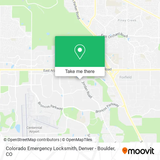 Colorado Emergency Locksmith map