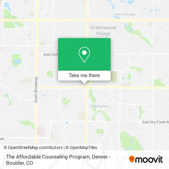 The Affordable Counseling Program map
