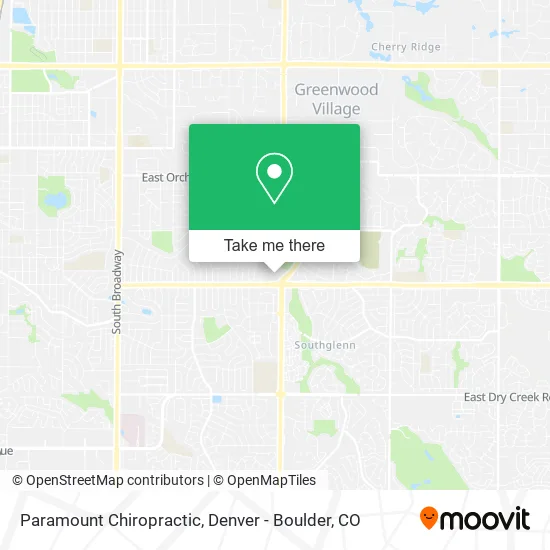 Paramount Chiropractic map