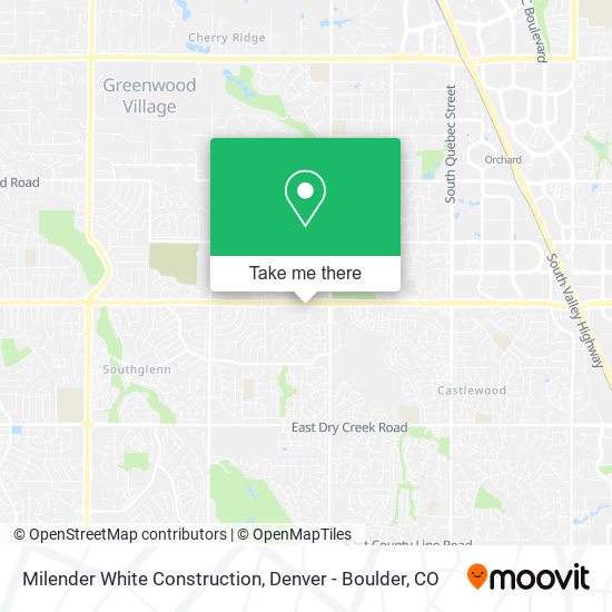Milender White Construction map