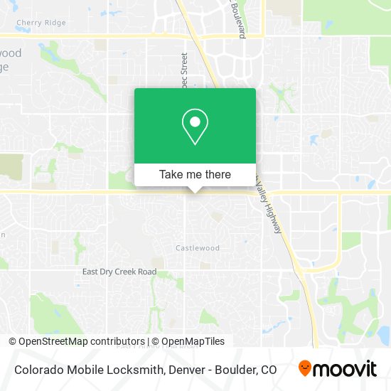 Colorado Mobile Locksmith map