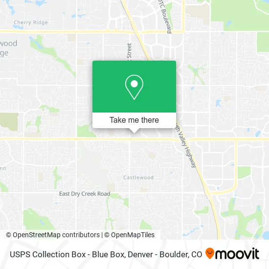 USPS Collection Box - Blue Box map