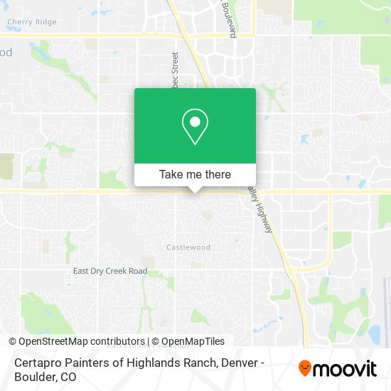 Mapa de Certapro Painters of Highlands Ranch