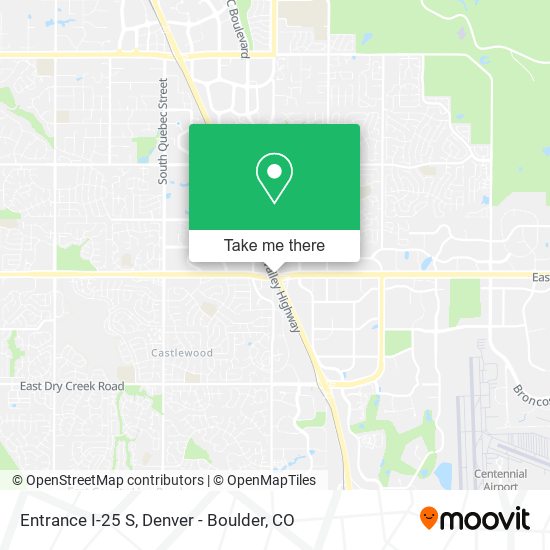 Mapa de Entrance I-25 S