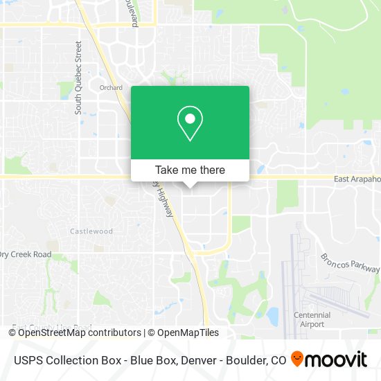 Mapa de USPS Collection Box - Blue Box