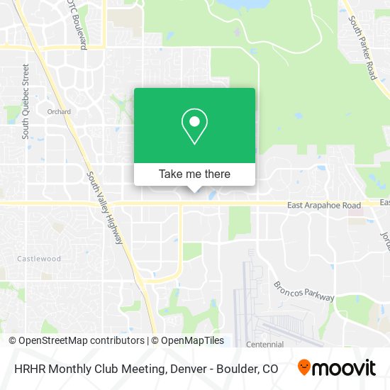 HRHR Monthly Club Meeting map