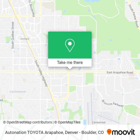 Mapa de Autonation TOYOTA Arapahoe