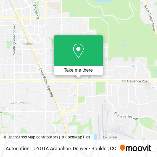 Autonation TOYOTA Arapahoe map