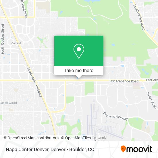 Napa Center Denver map