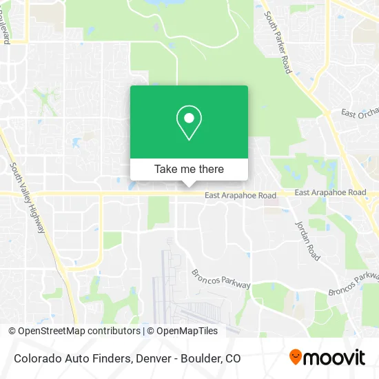 Colorado Auto Finders map