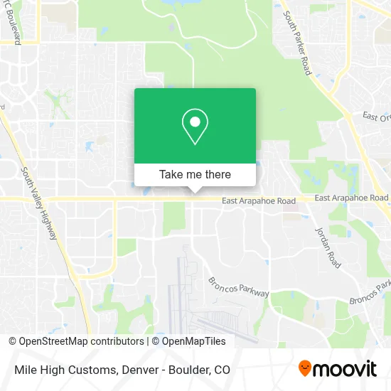 Mile High Customs map