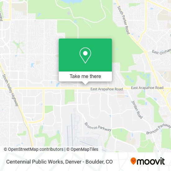 Centennial Public Works map