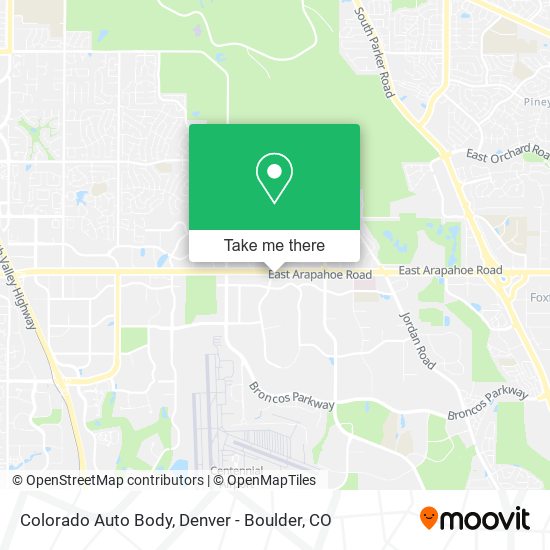 Colorado Auto Body map